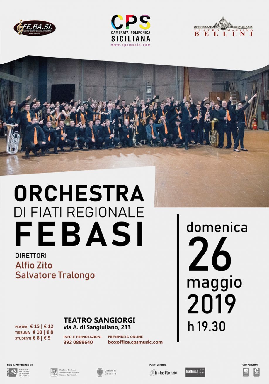 Concerto dell’Orchestra di Fiati Regionale FEBASI 26-05-2019 – Teatro Sangiorgi CATANIA