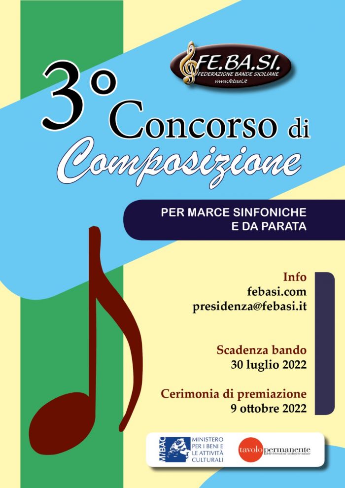 3° Concorso di composizione per marcia Sinfonica e da Parata