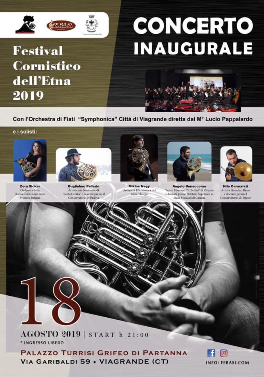 Concerto inaugurazione Festival Cornistico Dell’Etna 2019 – Viagrande (CT) 18-08-2019