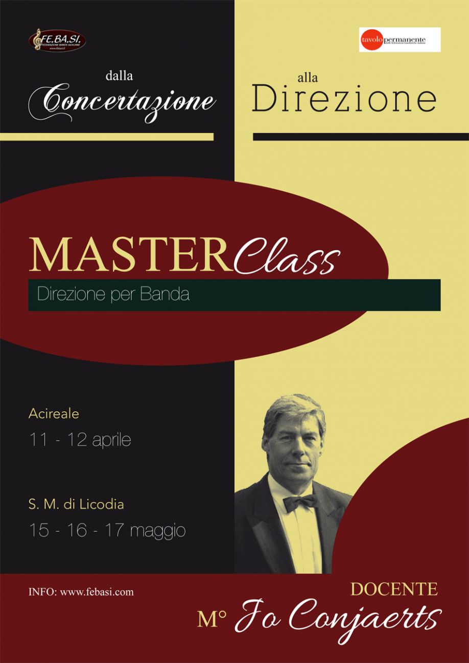 MASTERCLASS di DIREZIONE con il M° Jo Conjaerts 11-12 aprile | 15-16-17 maggio 2015