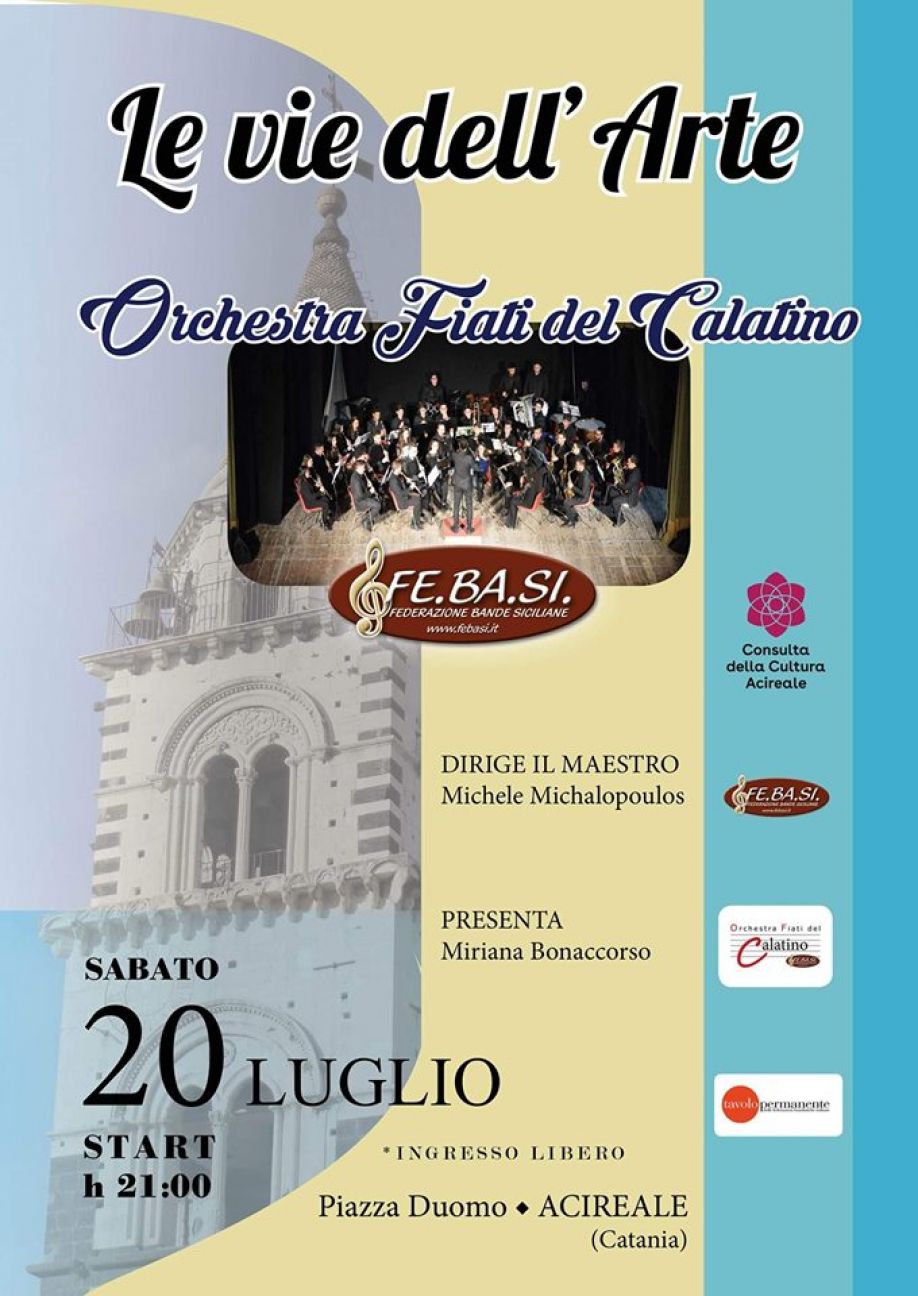 Concerto dell’Orchestra di Fiati del Calatino FEBASI – 20-07-2019 – ACIREALE – direttore:Michele Michalopoulos