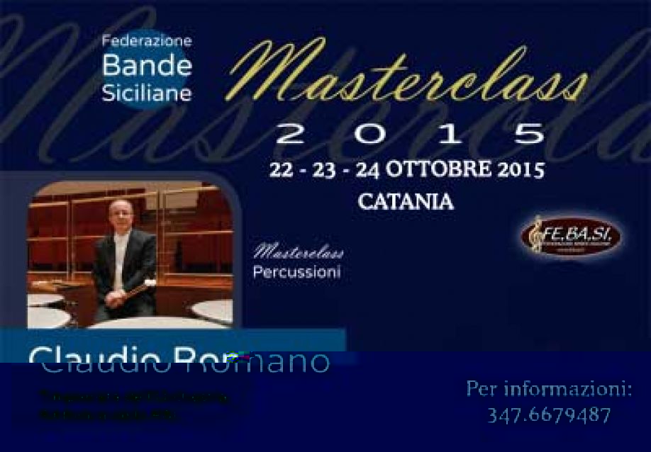 Masterclass di Percussione. Docente: CLAUDIO ROMANO