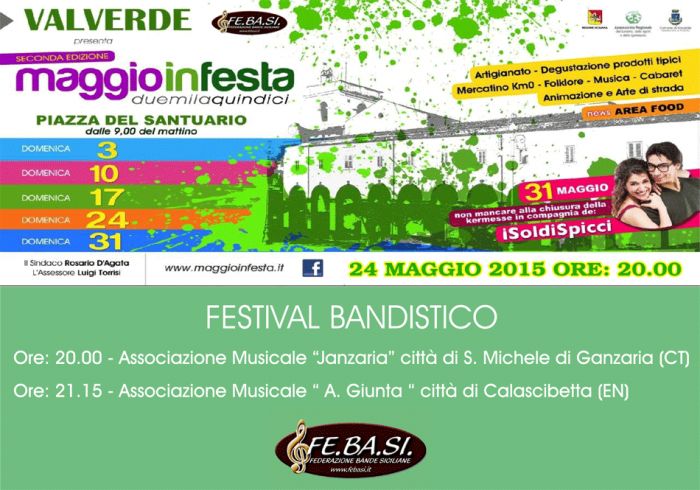 I° FESTIVAL BANDISTICO città di VALVERDE (CT) – 24 maggio 2015